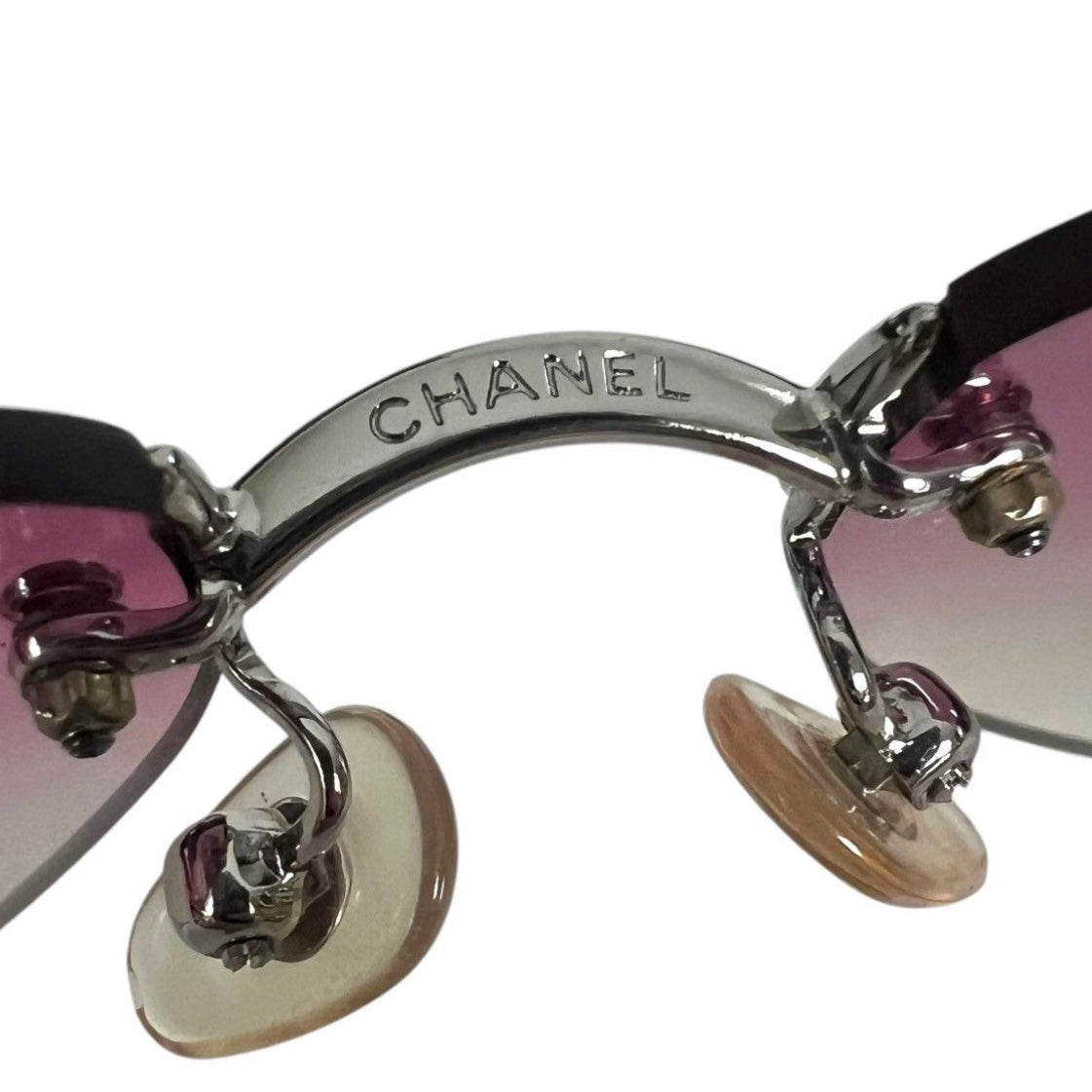 CHANEL RIMLESS PINK SUNGLASSES
