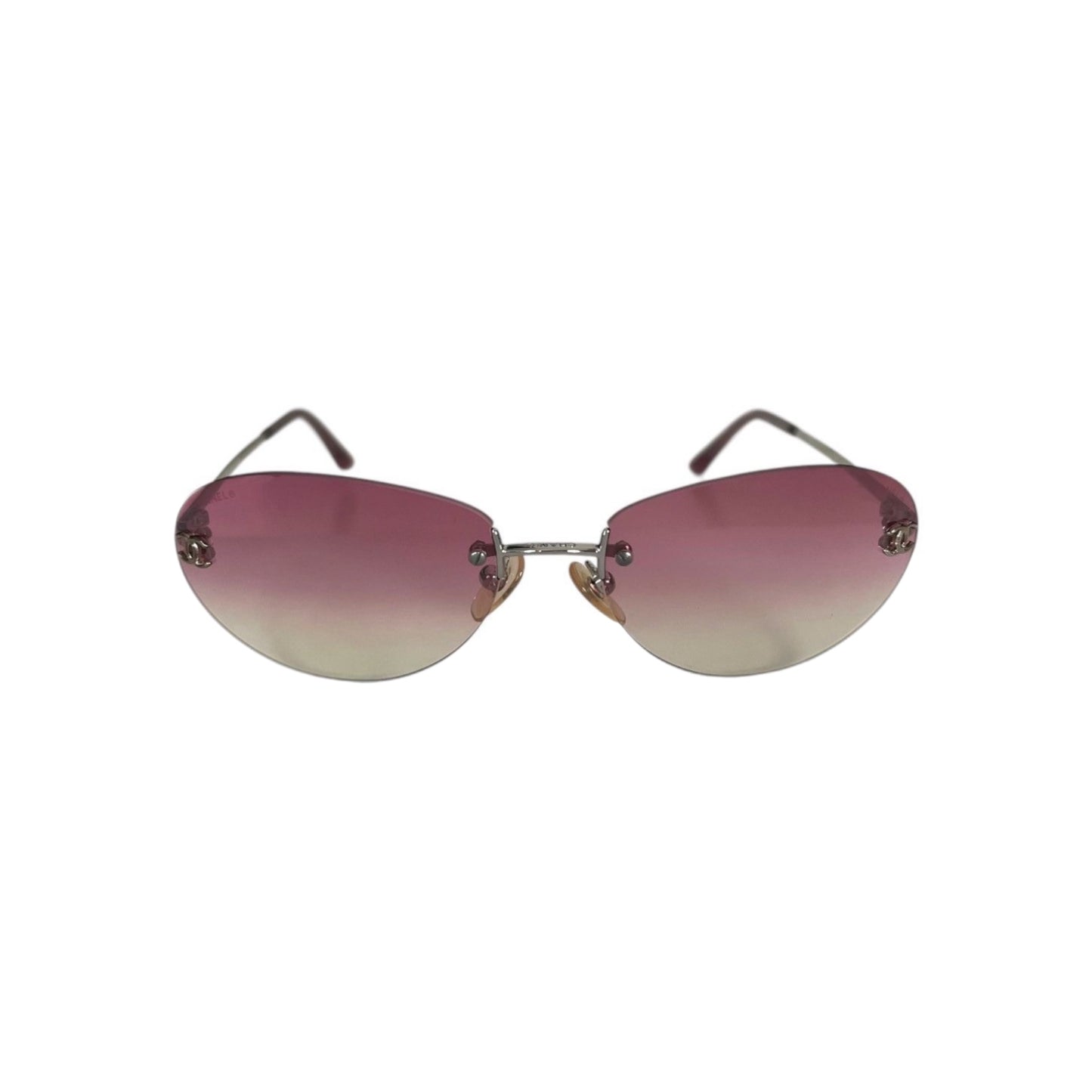CHANEL RIMLESS PINK SUNGLASSES