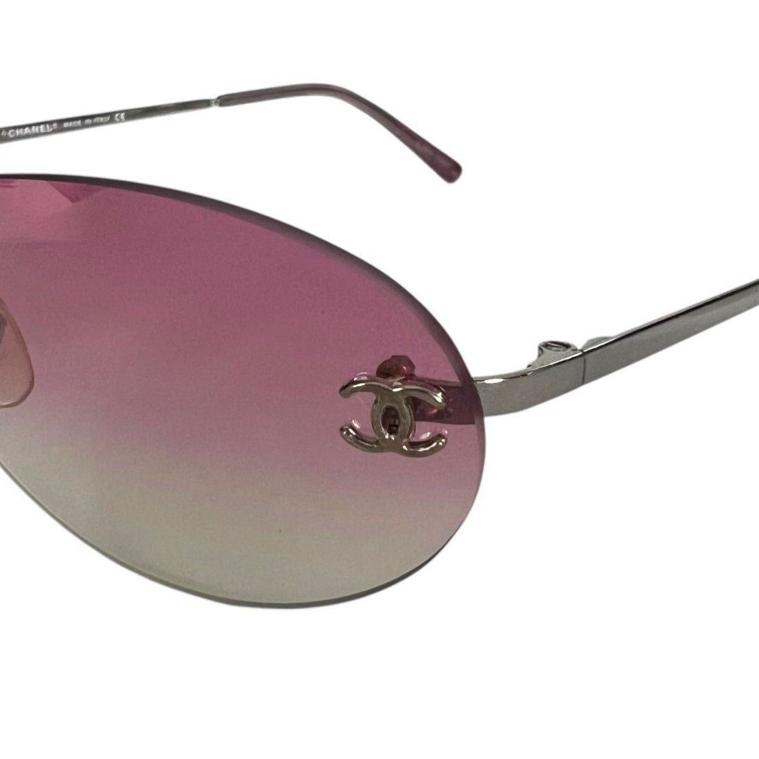 CHANEL RIMLESS PINK SUNGLASSES