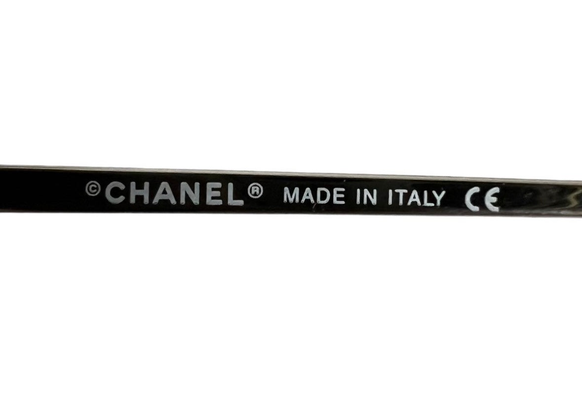 CHANEL RHINESTONE CC LOGO SUNGLASSES BLUE