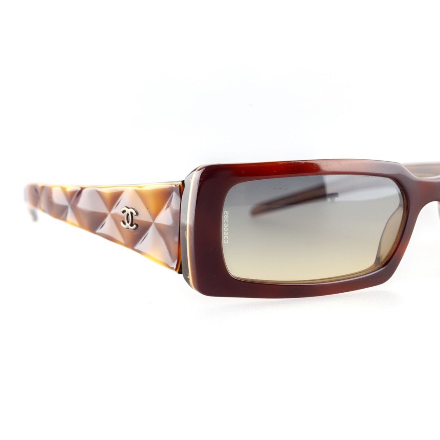 CHANEL TORTOISE QUILTED SUNGLASSES