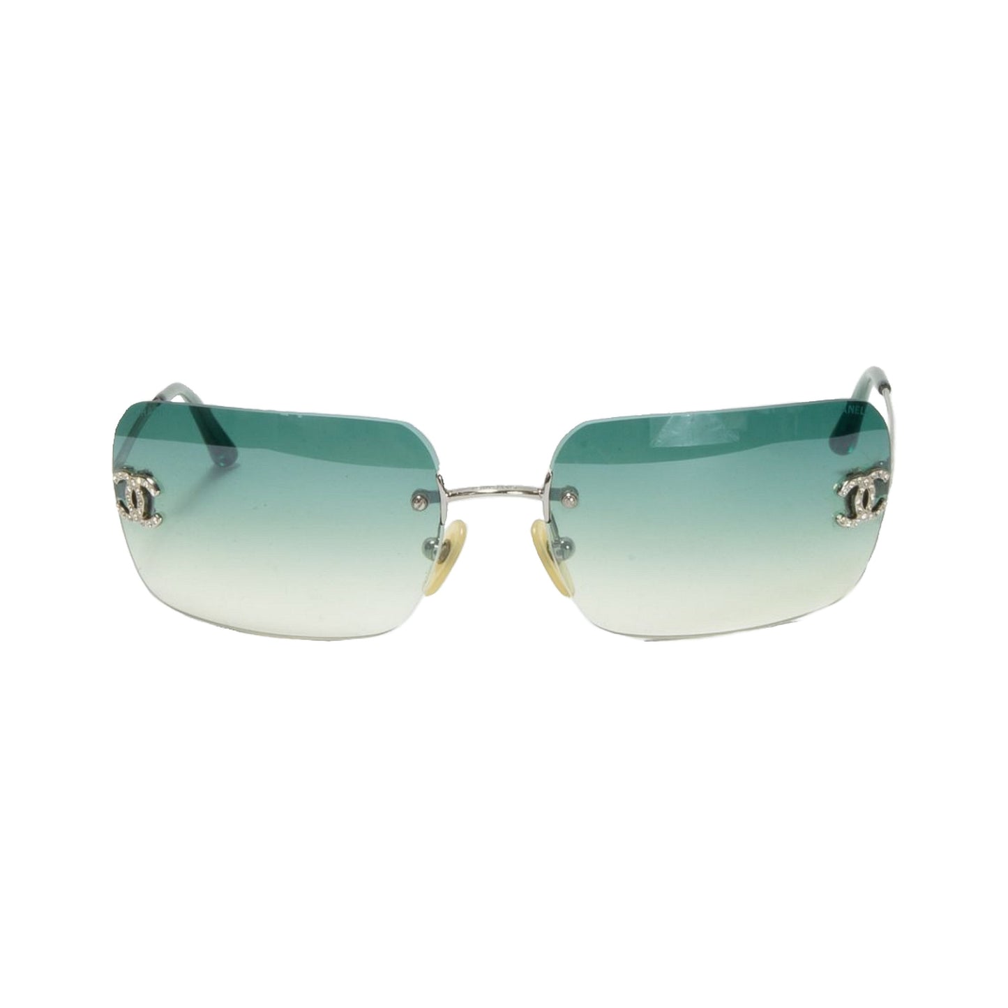 CHANEL RHINESTONE CC SUNGLASSES