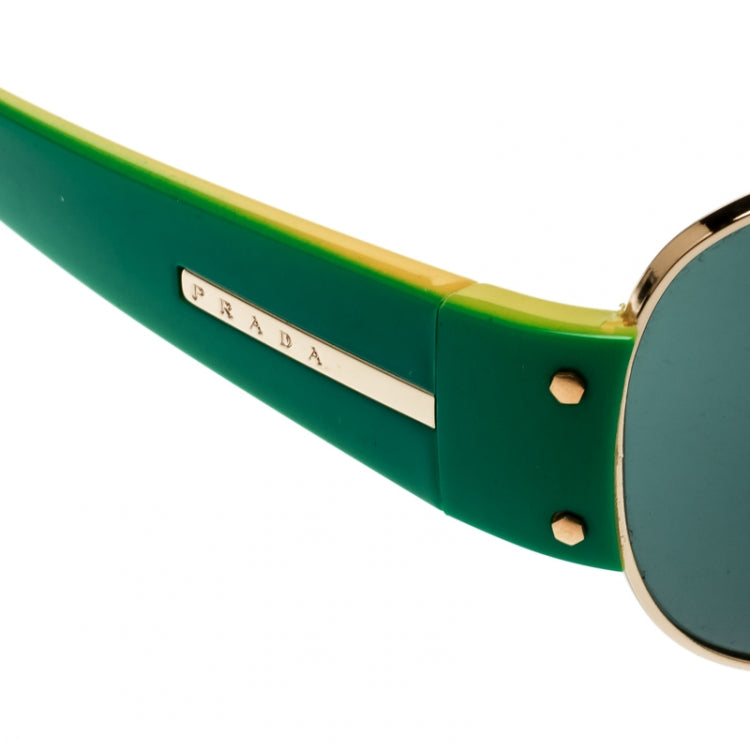 PRADA GREEN/GOLD AVIATOR SUNGLASSES