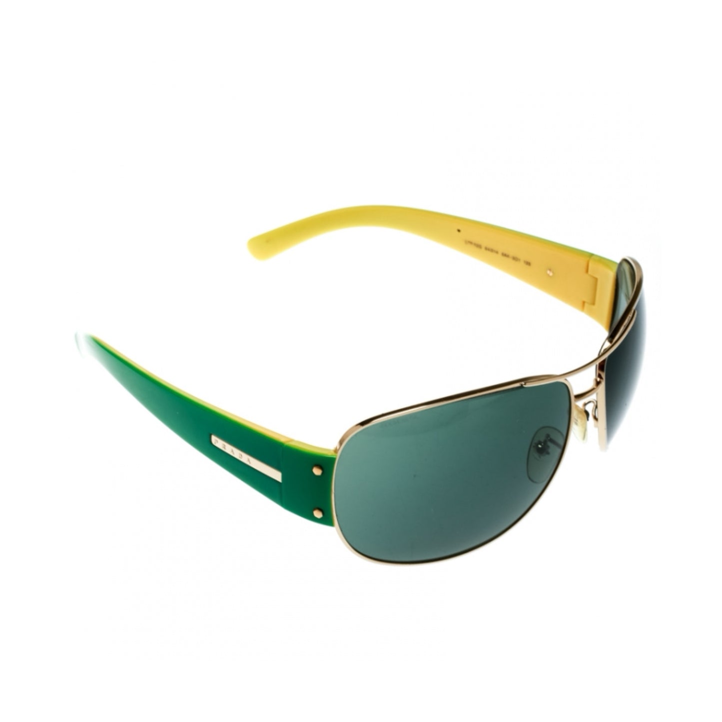 PRADA GREEN/GOLD AVIATOR SUNGLASSES