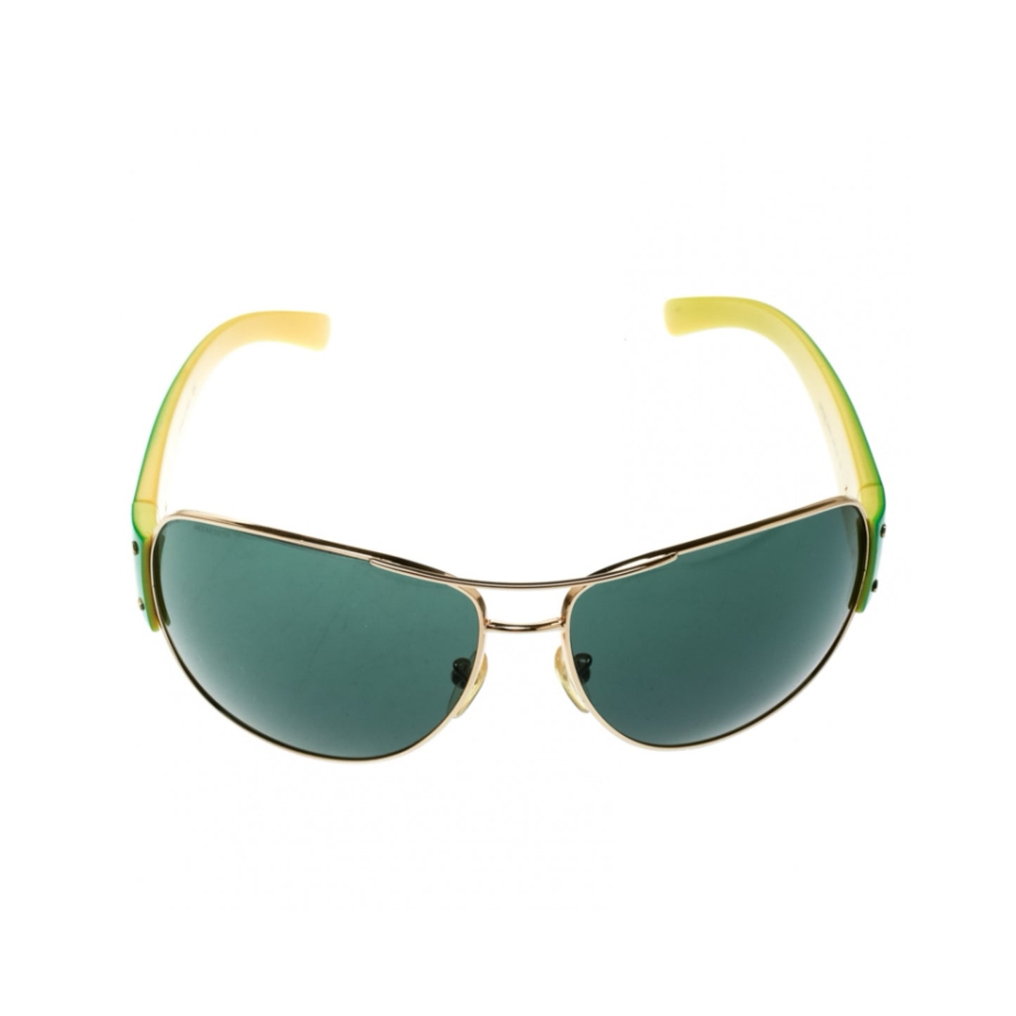 PRADA GREEN/GOLD AVIATOR SUNGLASSES