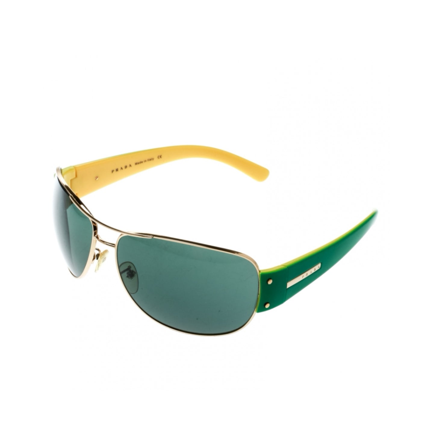 PRADA GREEN/GOLD AVIATOR SUNGLASSES