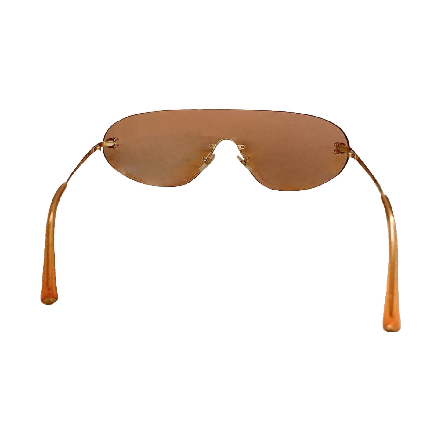 CHANEL RIMLESS OVERSIZED LOGO SUNGLASSES