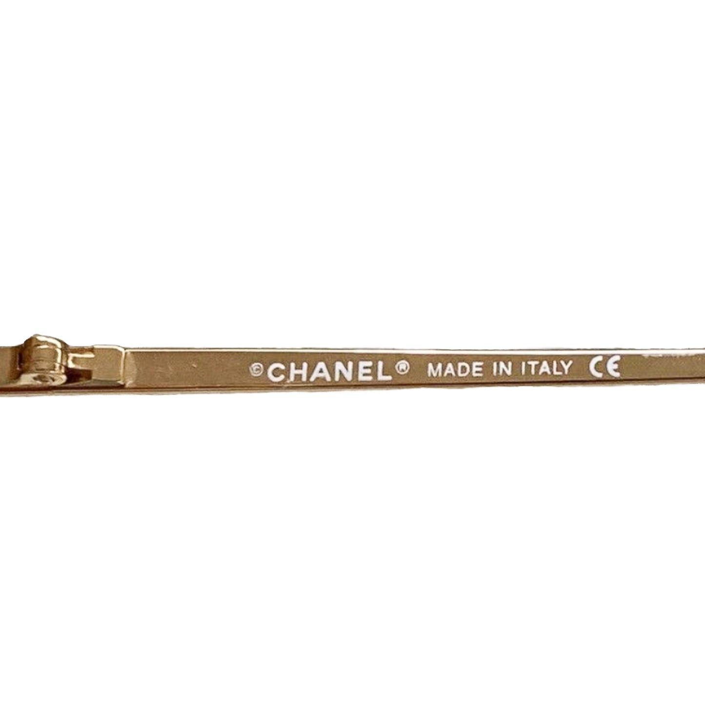 CHANEL RIMLESS OVERSIZED LOGO SUNGLASSES