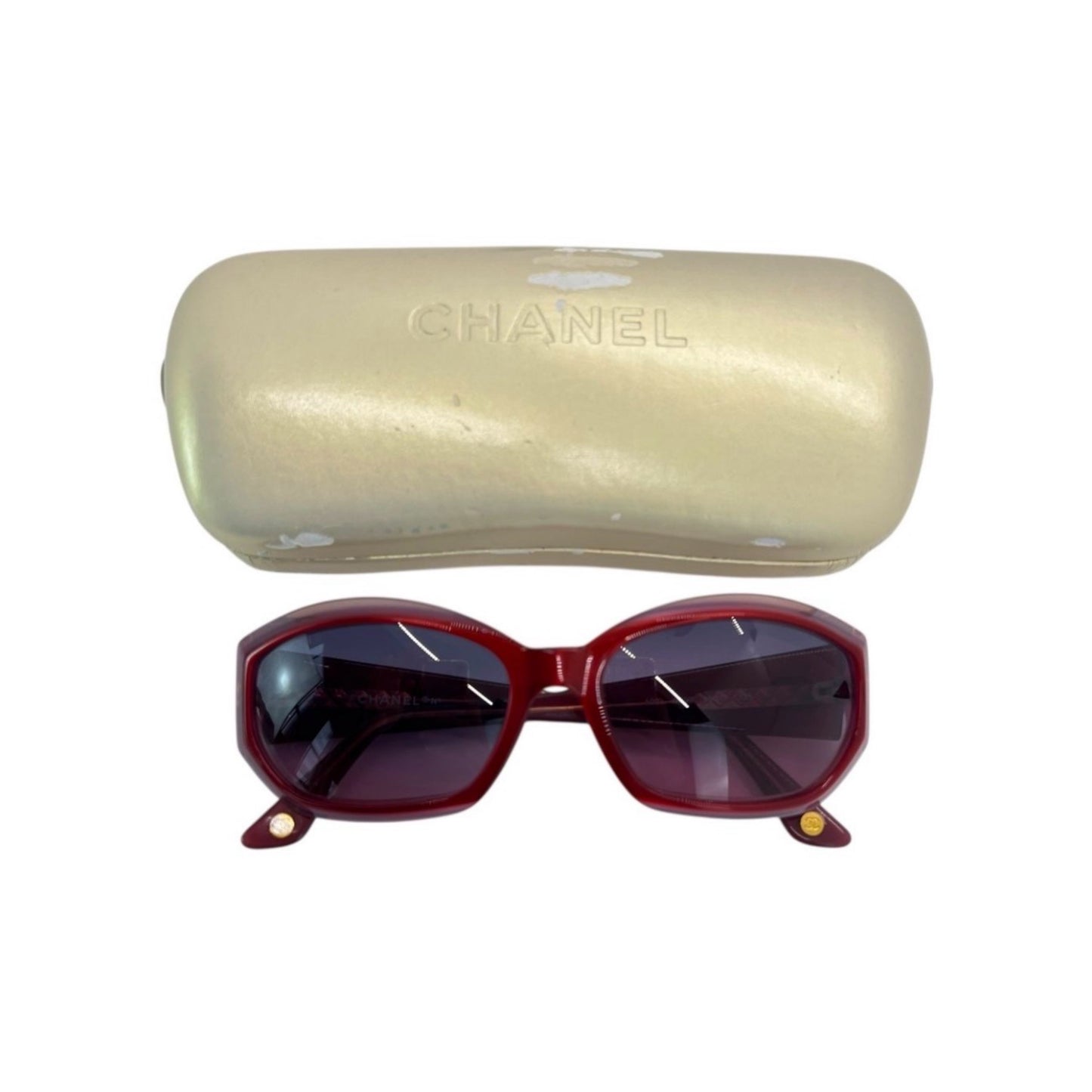 CHANEL MULTICOLORED OVAL SUNGLASSES