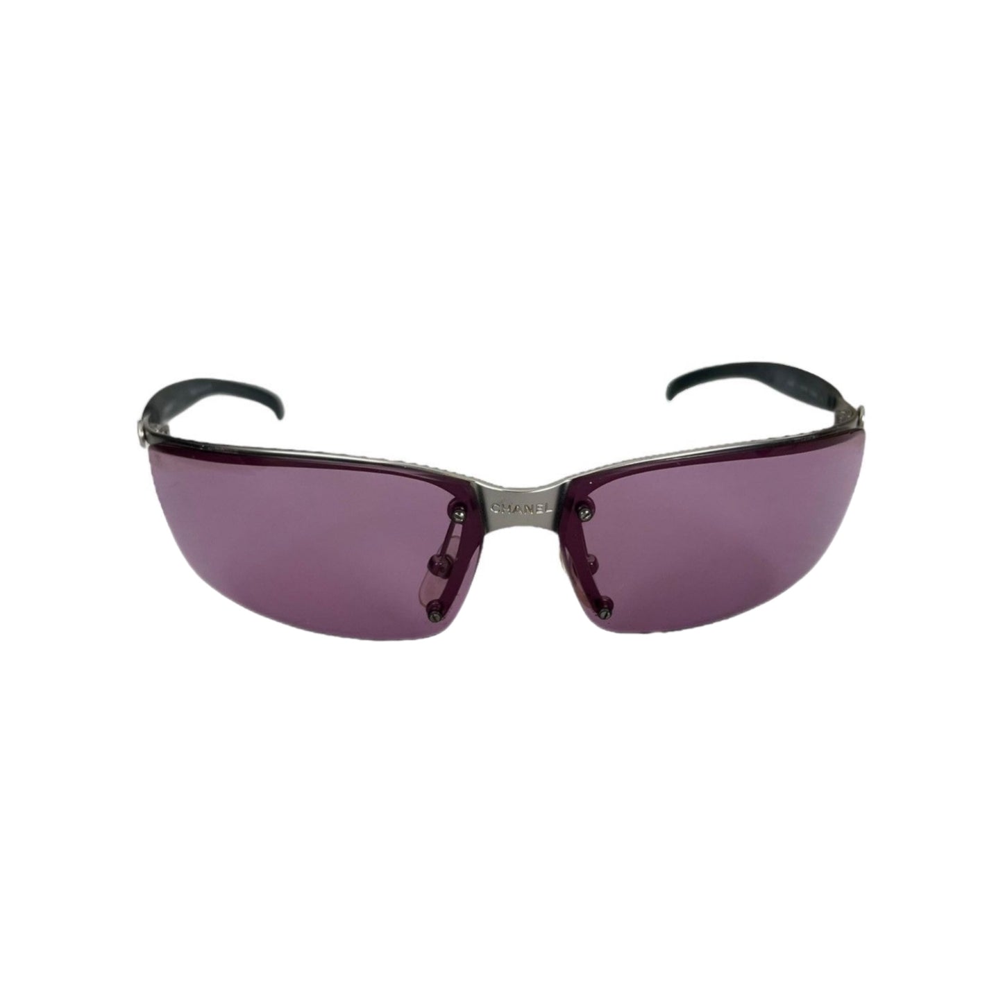 CHANEL RIMLESS LOGO SUNGLASSES