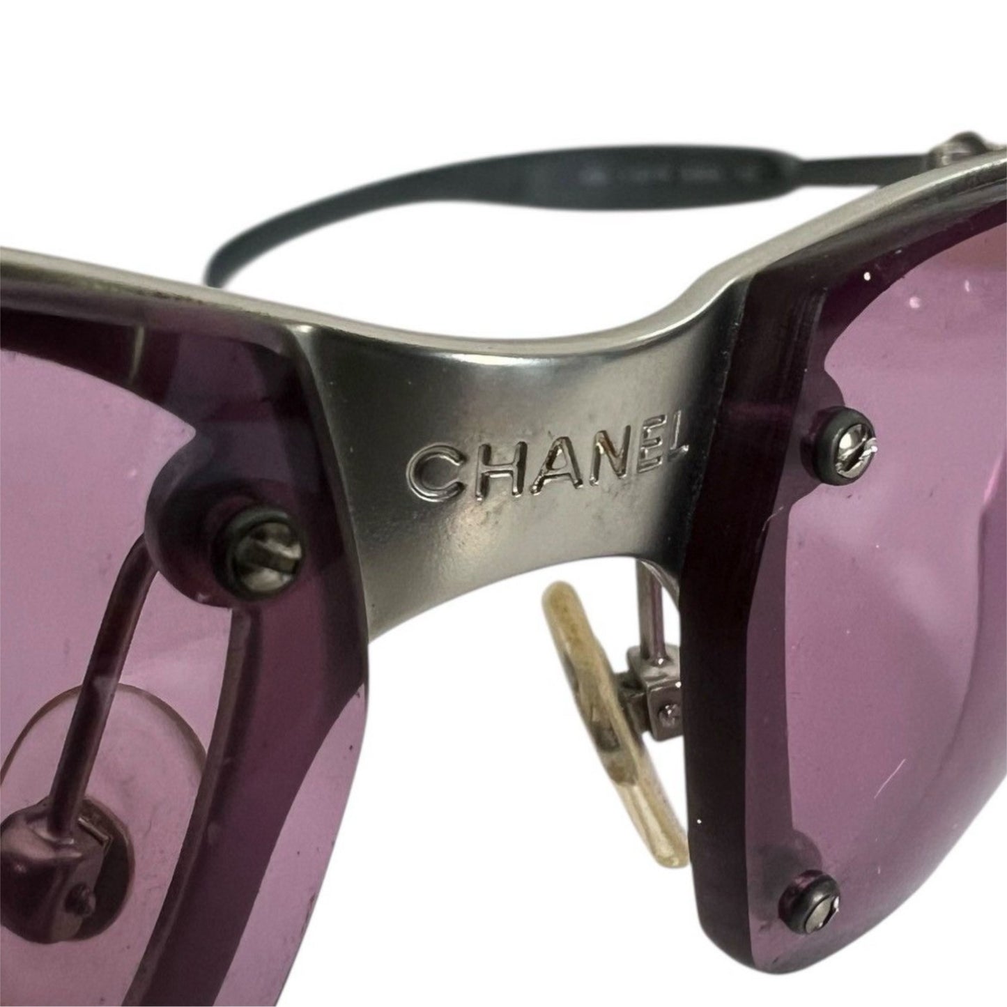 CHANEL RIMLESS LOGO SUNGLASSES